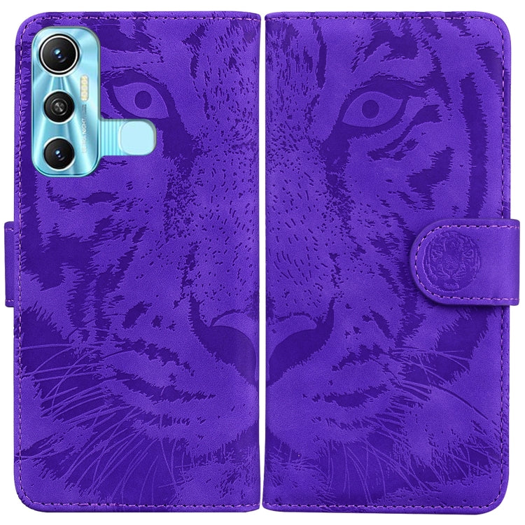 For Infinix Hot 11 X662 Tiger Embossing Pattern Horizontal Flip Leather Phone Case