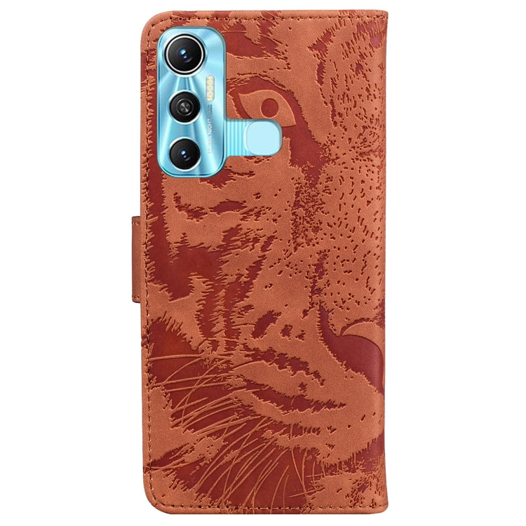 For Infinix Hot 11 X662 Tiger Embossing Pattern Horizontal Flip Leather Phone Case