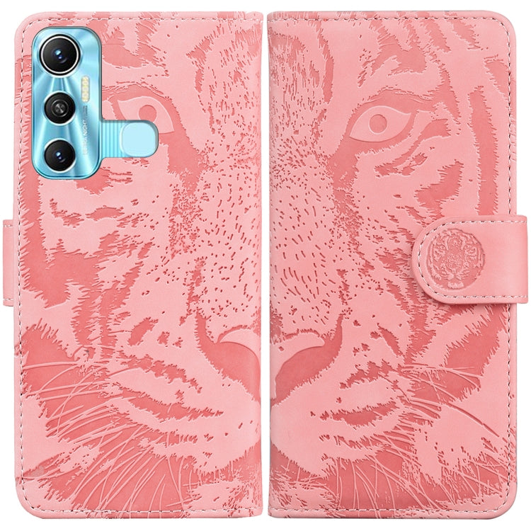 For Infinix Hot 11 X662 Tiger Embossing Pattern Horizontal Flip Leather Phone Case