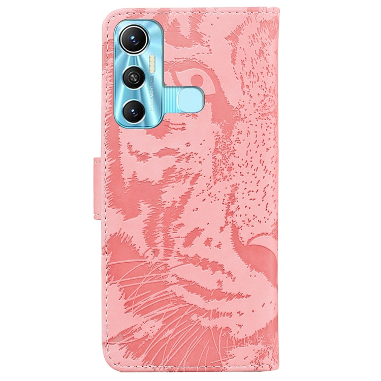 For Infinix Hot 11 X662 Tiger Embossing Pattern Horizontal Flip Leather Phone Case