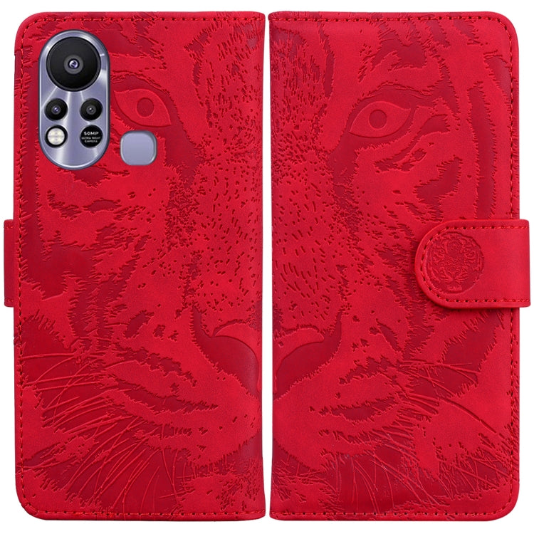 For Infinix Hot 11s X6812 Tiger Embossing Pattern Horizontal Flip Leather Phone Case
