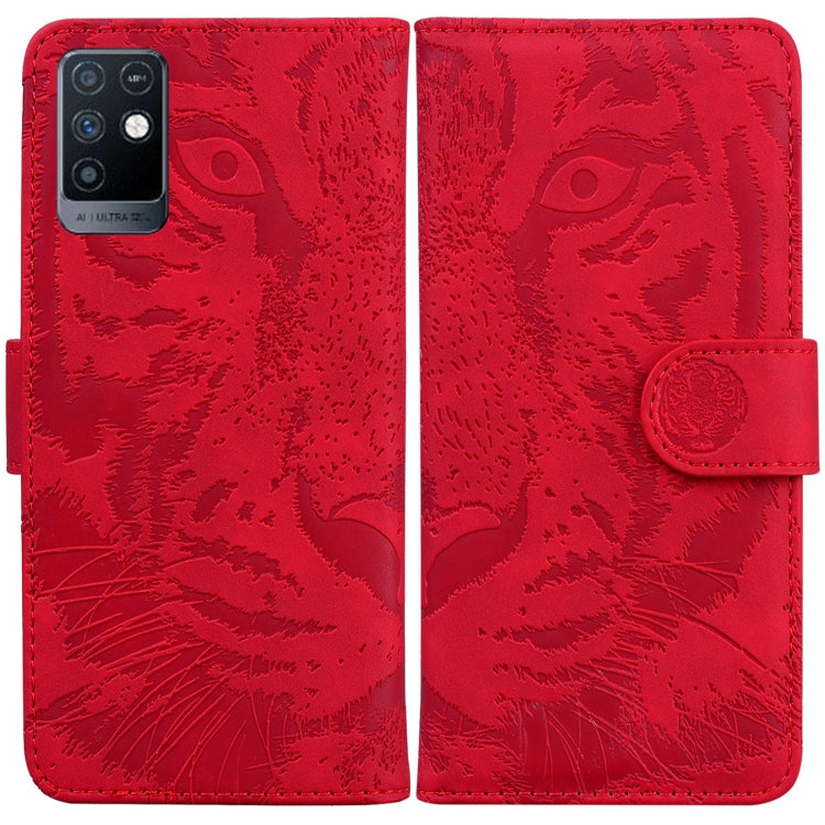 For Infinix Note 10 X693 Tiger Embossing Pattern Horizontal Flip Leather Phone Case