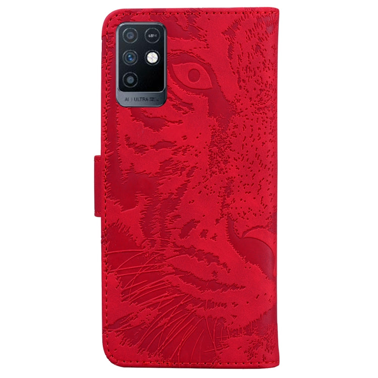 For Infinix Note 10 X693 Tiger Embossing Pattern Horizontal Flip Leather Phone Case