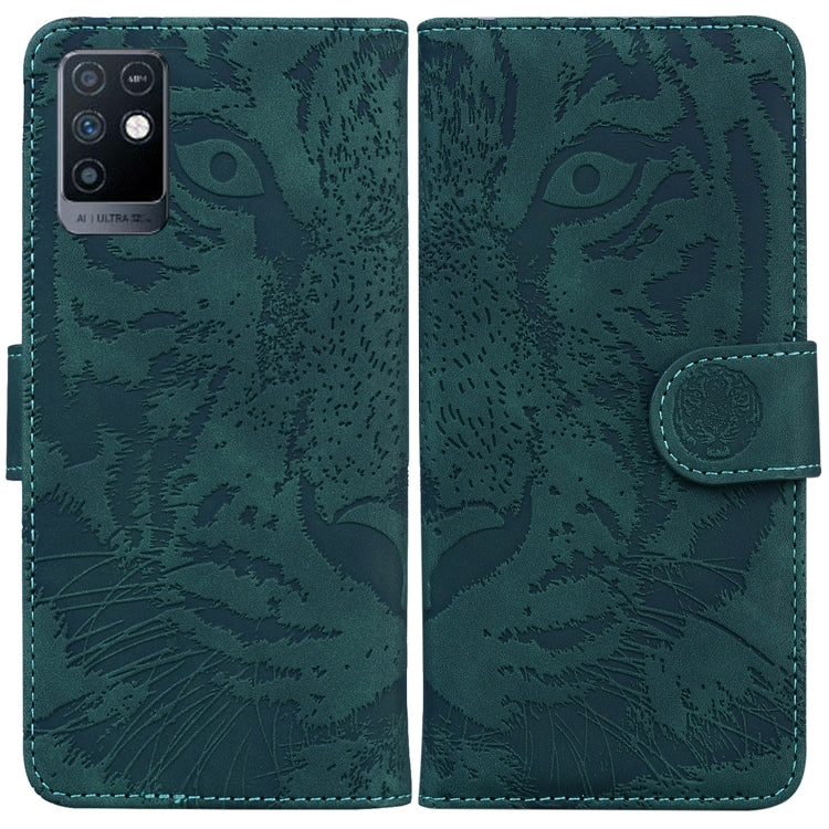 For Infinix Note 10 X693 Tiger Embossing Pattern Horizontal Flip Leather Phone Case