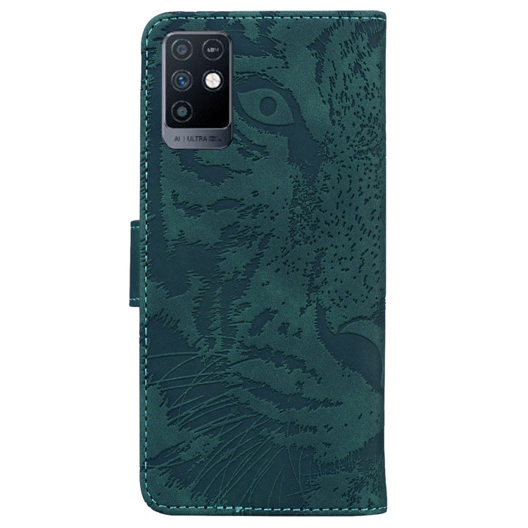 For Infinix Note 10 X693 Tiger Embossing Pattern Horizontal Flip Leather Phone Case