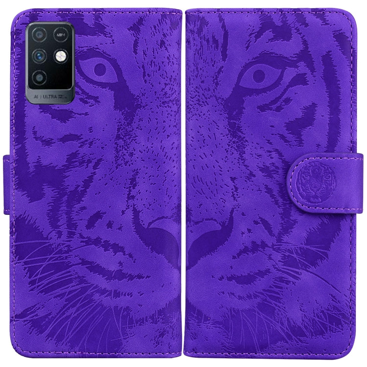For Infinix Note 10 X693 Tiger Embossing Pattern Horizontal Flip Leather Phone Case