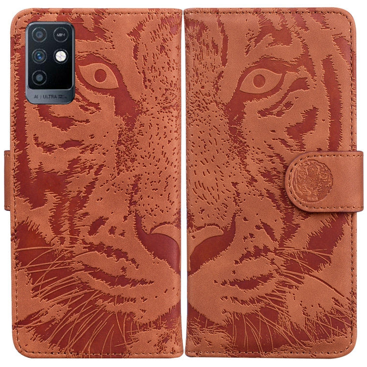 For Infinix Note 10 X693 Tiger Embossing Pattern Horizontal Flip Leather Phone Case