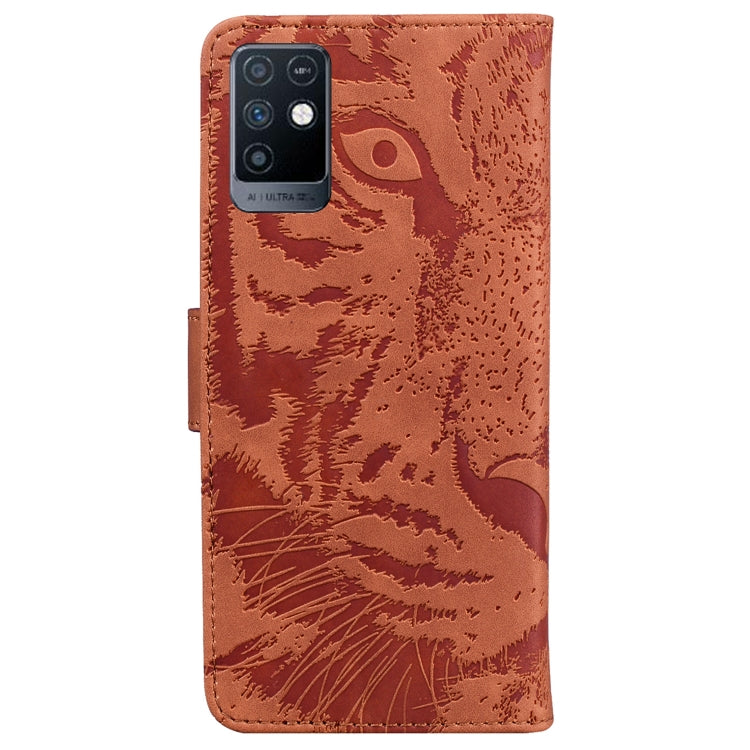 For Infinix Note 10 X693 Tiger Embossing Pattern Horizontal Flip Leather Phone Case