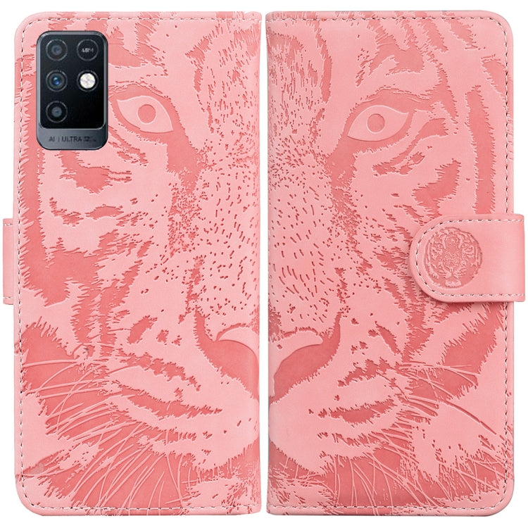 For Infinix Note 10 X693 Tiger Embossing Pattern Horizontal Flip Leather Phone Case