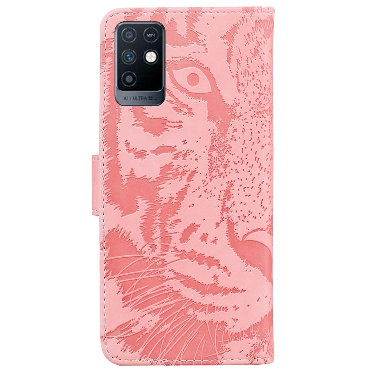 For Infinix Note 10 X693 Tiger Embossing Pattern Horizontal Flip Leather Phone Case
