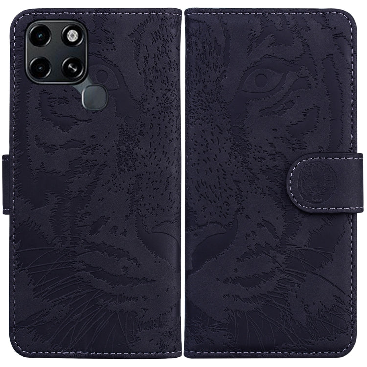 For Infinix Smart 6 Tiger Embossing Pattern Horizontal Flip Leather Phone Case