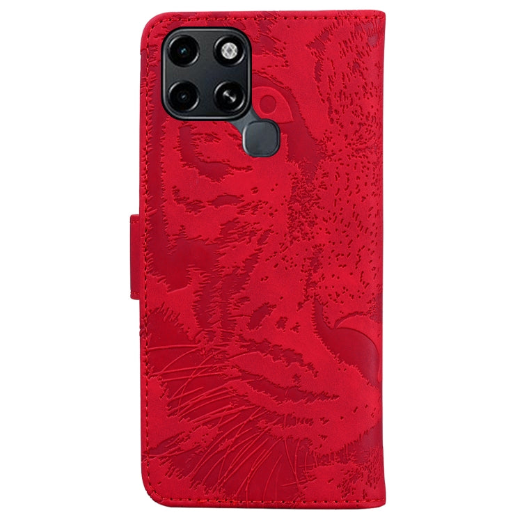 For Infinix Smart 6 Tiger Embossing Pattern Horizontal Flip Leather Phone Case