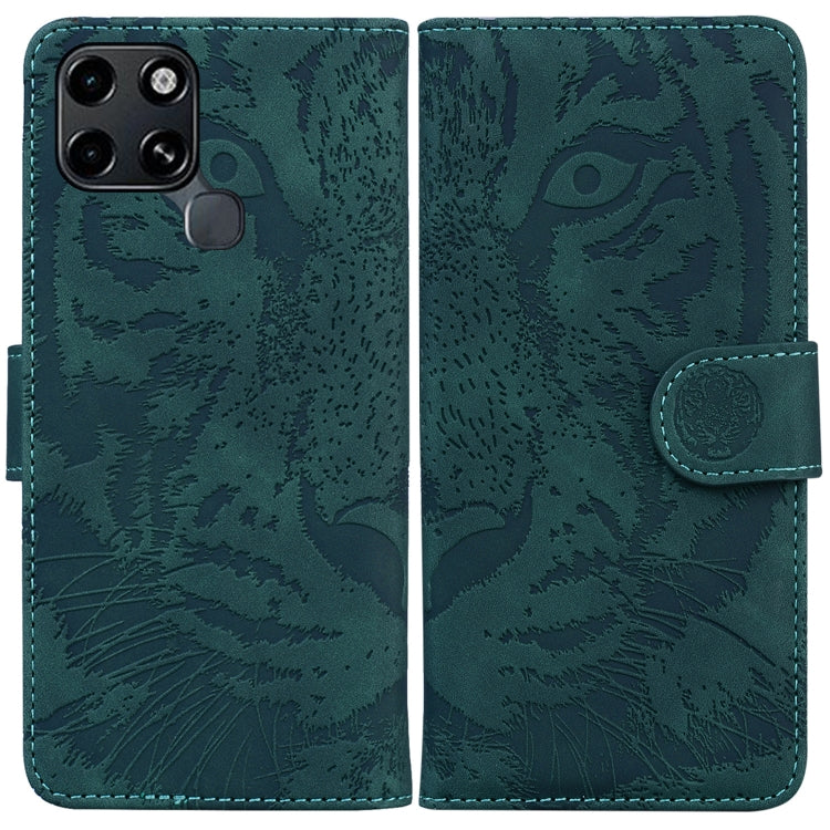 For Infinix Smart 6 Tiger Embossing Pattern Horizontal Flip Leather Phone Case