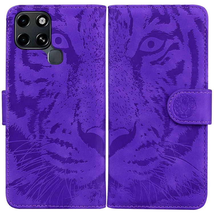 For Infinix Smart 6 Tiger Embossing Pattern Horizontal Flip Leather Phone Case