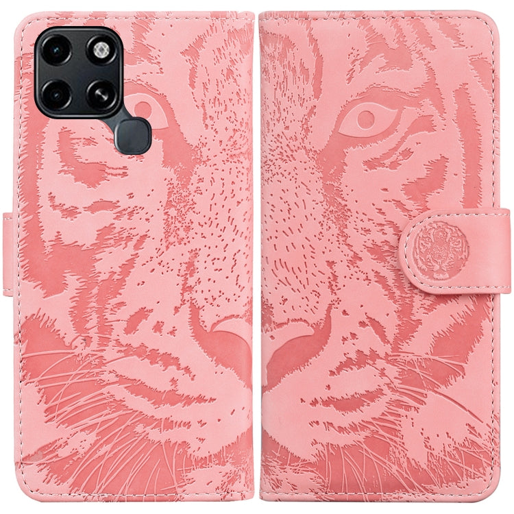 For Infinix Smart 6 Tiger Embossing Pattern Horizontal Flip Leather Phone Case