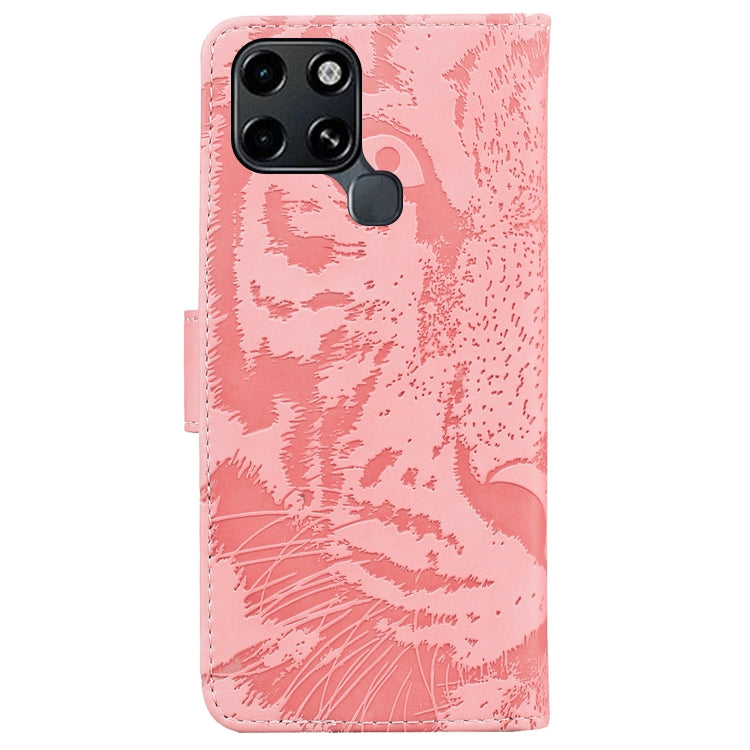 For Infinix Smart 6 Tiger Embossing Pattern Horizontal Flip Leather Phone Case