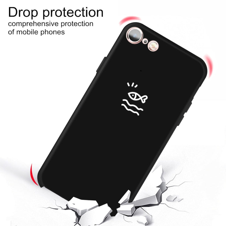 For iPhone 6s / 6 Small Fish Pattern Colorful Frosted TPU Phone Protective Case
