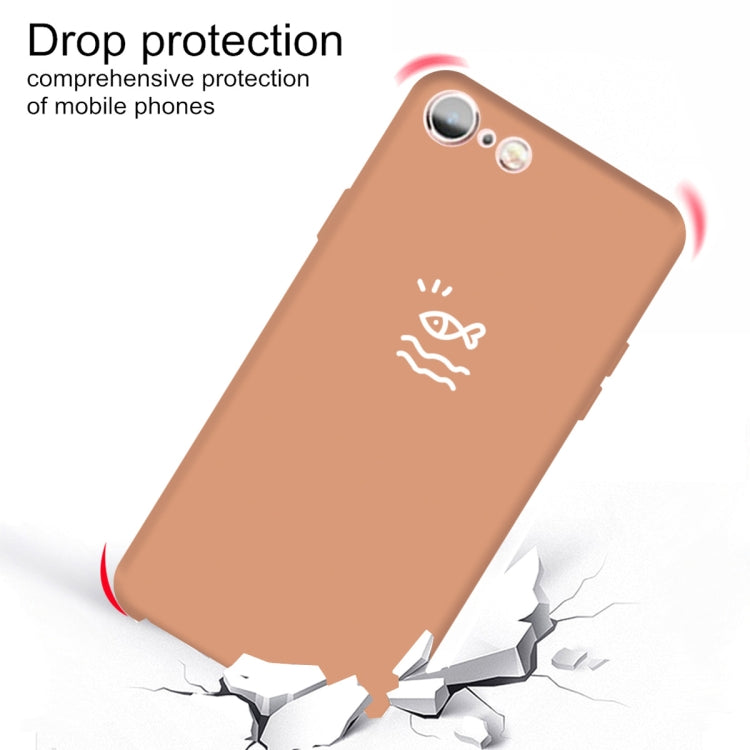 For iPhone 6s / 6 Small Fish Pattern Colorful Frosted TPU Phone Protective Case