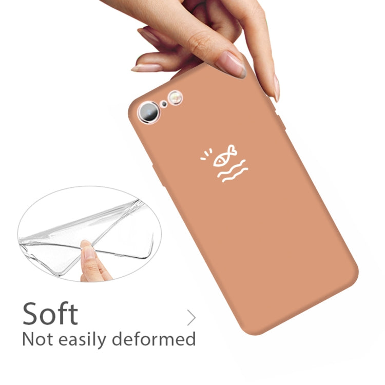 For iPhone 6s / 6 Small Fish Pattern Colorful Frosted TPU Phone Protective Case
