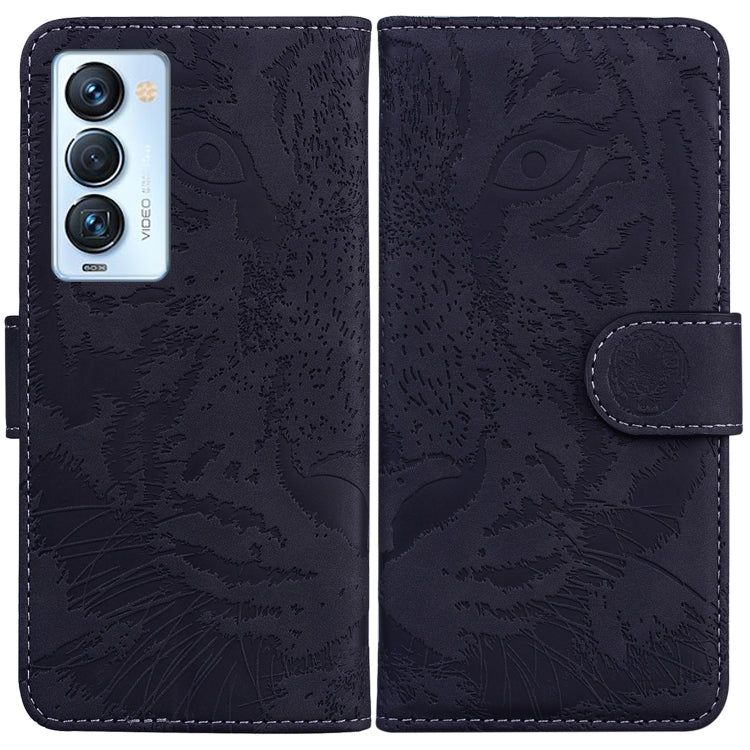 For Tecno Camon 18 Premier Tiger Embossing Pattern Horizontal Flip Leather Phone Case