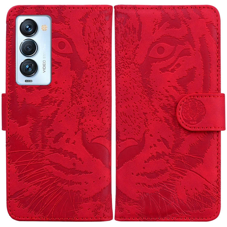 For Tecno Camon 18 Premier Tiger Embossing Pattern Horizontal Flip Leather Phone Case