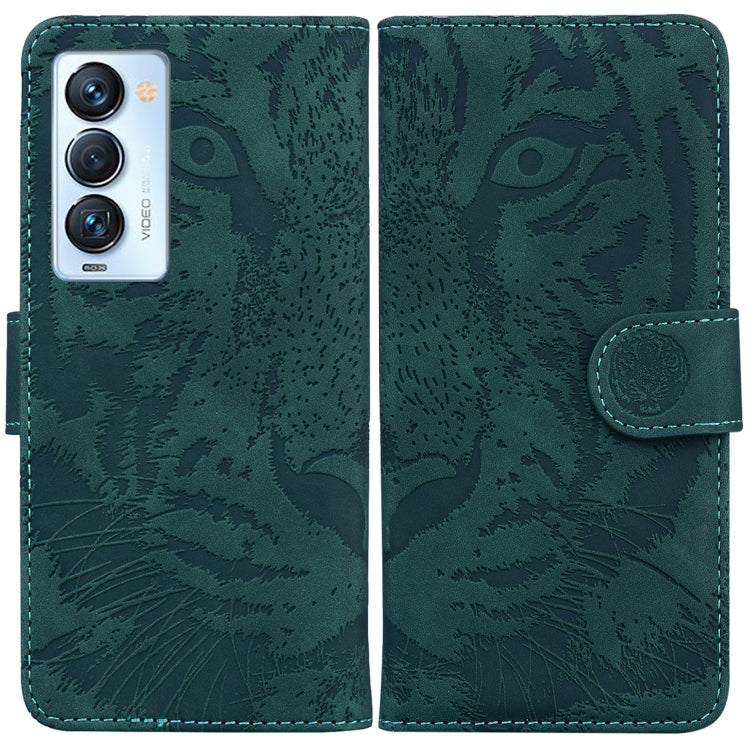 For Tecno Camon 18 Premier Tiger Embossing Pattern Horizontal Flip Leather Phone Case