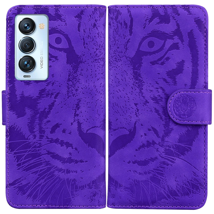 For Tecno Camon 18 Premier Tiger Embossing Pattern Horizontal Flip Leather Phone Case