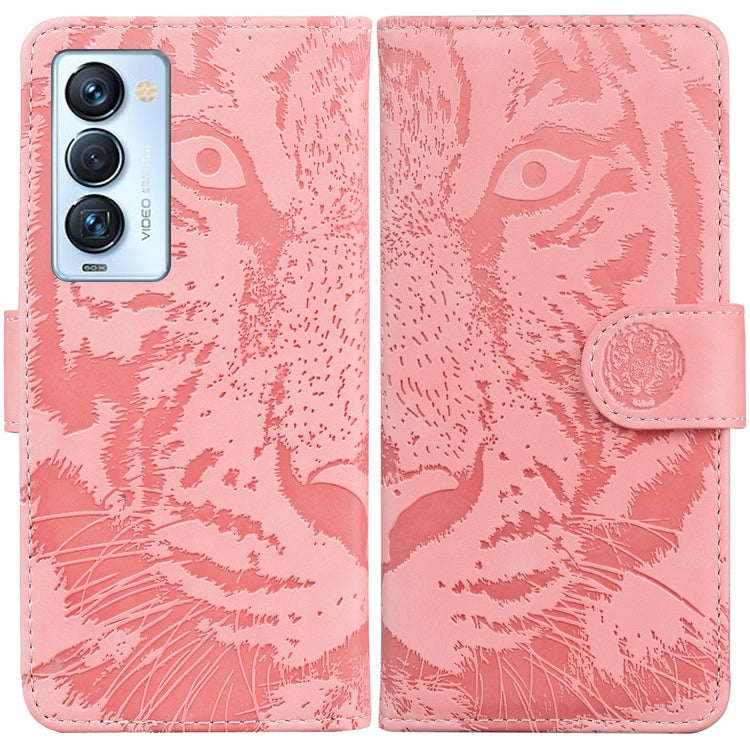 For Tecno Camon 18 Premier Tiger Embossing Pattern Horizontal Flip Leather Phone Case