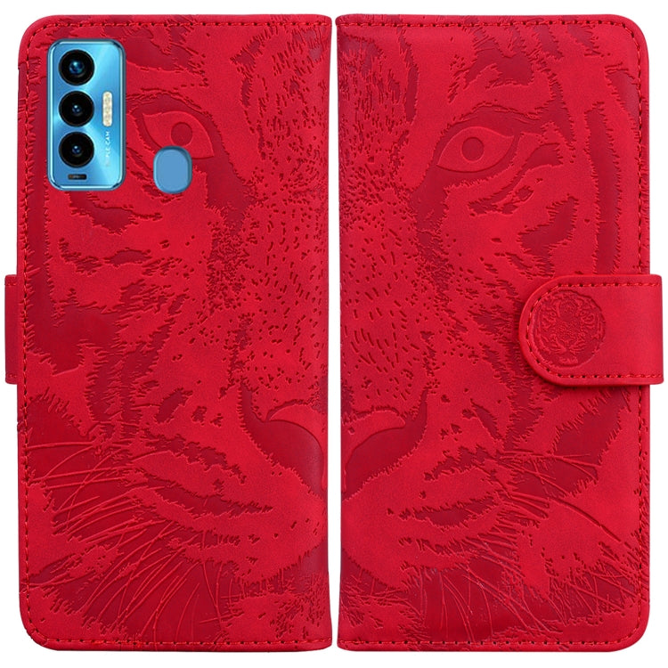 For Tecno Camon 18i Tiger Embossing Pattern Horizontal Flip Leather Phone Case