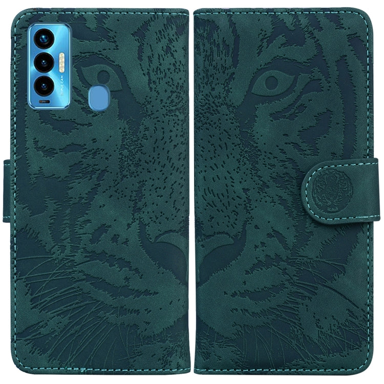 For Tecno Camon 18i Tiger Embossing Pattern Horizontal Flip Leather Phone Case
