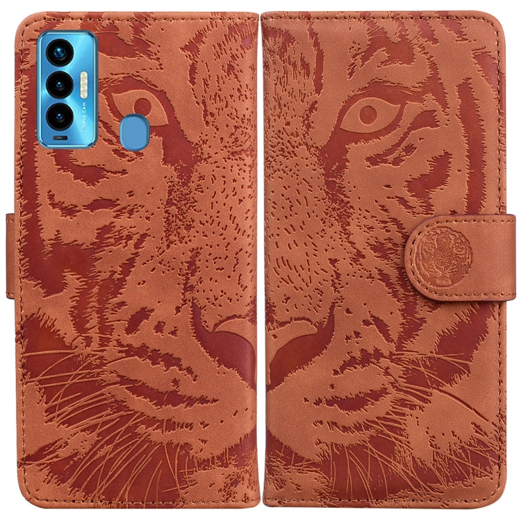 For Tecno Camon 18i Tiger Embossing Pattern Horizontal Flip Leather Phone Case