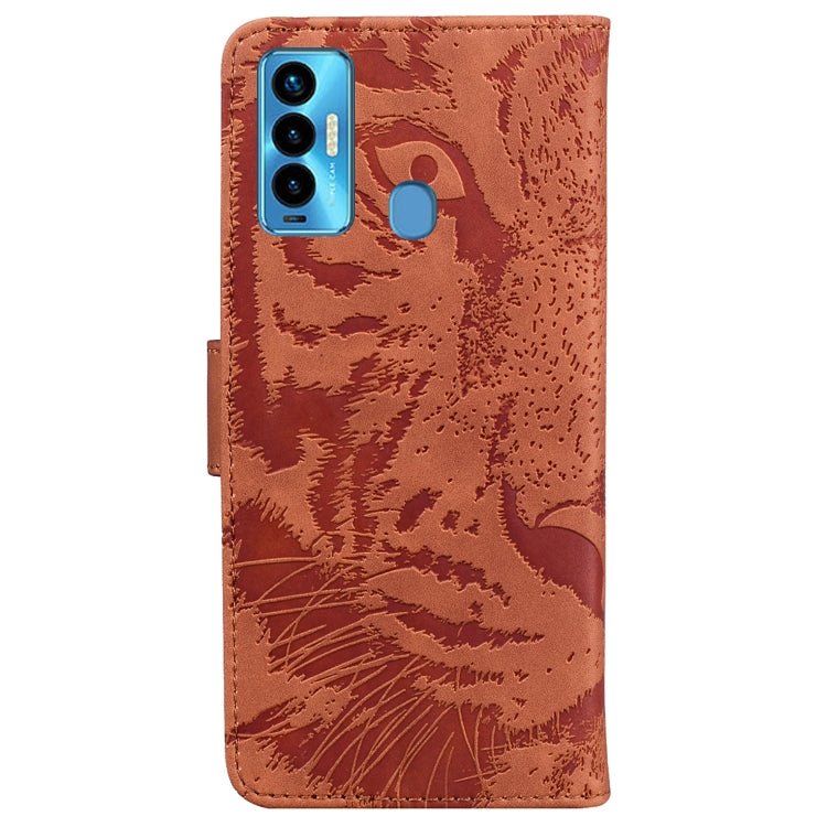 For Tecno Camon 18i Tiger Embossing Pattern Horizontal Flip Leather Phone Case