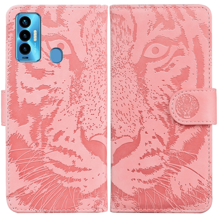 For Tecno Camon 18i Tiger Embossing Pattern Horizontal Flip Leather Phone Case