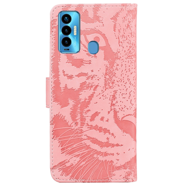 For Tecno Camon 18i Tiger Embossing Pattern Horizontal Flip Leather Phone Case