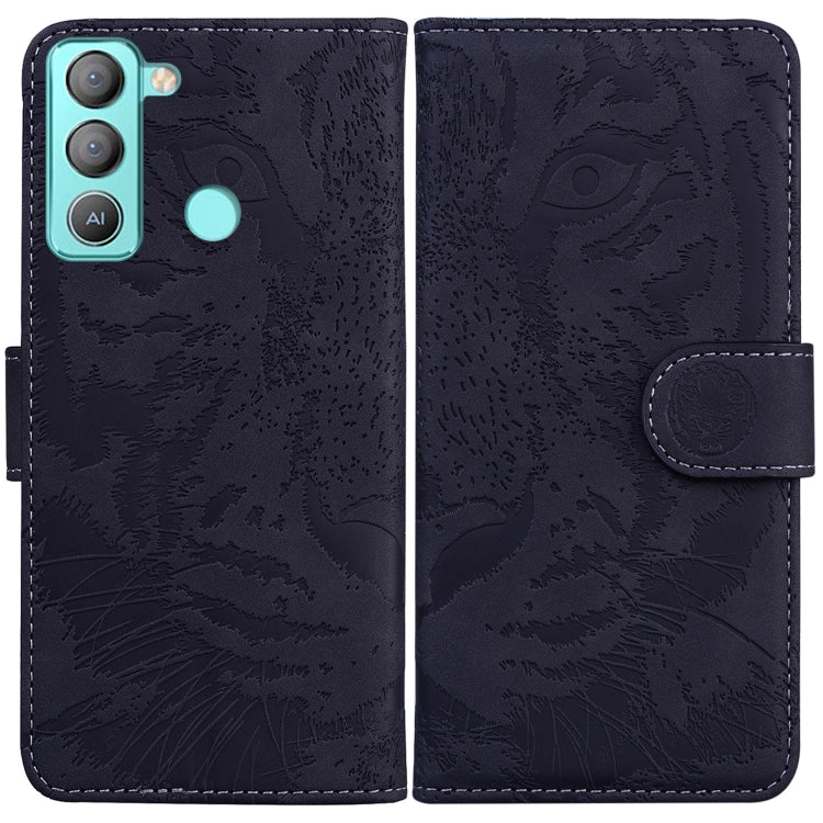 For Tecno Pop 5 LTE BD4 Tiger Embossing Pattern Horizontal Flip Leather Phone Case