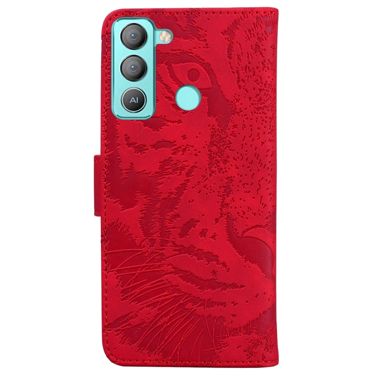 For Tecno Pop 5 LTE BD4 Tiger Embossing Pattern Horizontal Flip Leather Phone Case