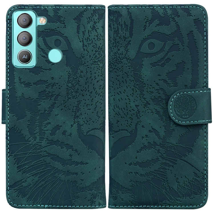 For Tecno Pop 5 LTE BD4 Tiger Embossing Pattern Horizontal Flip Leather Phone Case