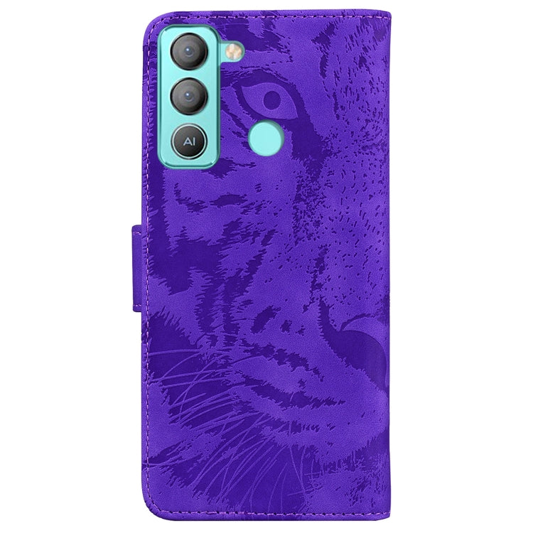 For Tecno Pop 5 LTE BD4 Tiger Embossing Pattern Horizontal Flip Leather Phone Case