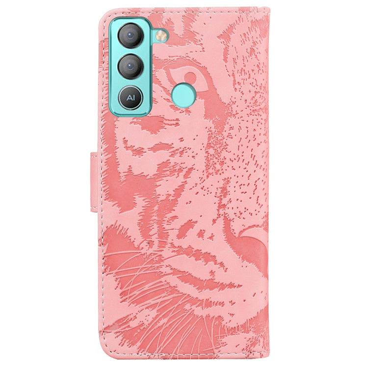 For Tecno Pop 5 LTE BD4 Tiger Embossing Pattern Horizontal Flip Leather Phone Case