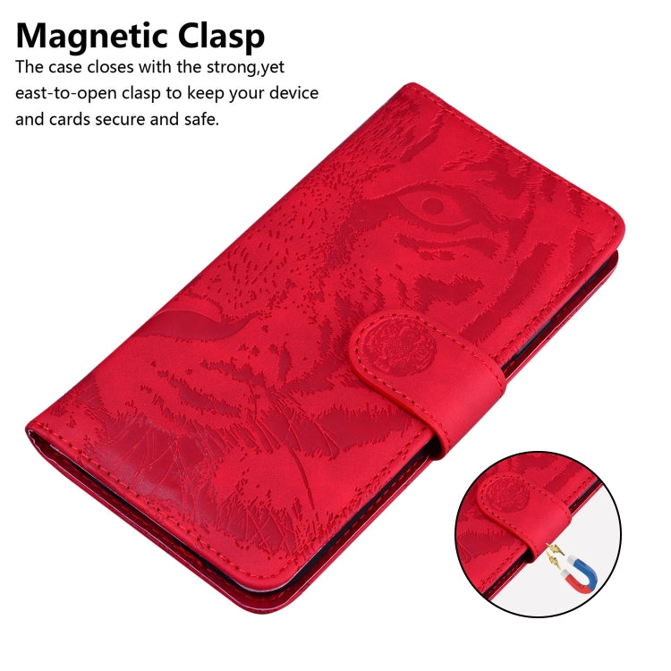 For Tecno Pop 5P Tiger Embossing Pattern Horizontal Flip Leather Phone Case