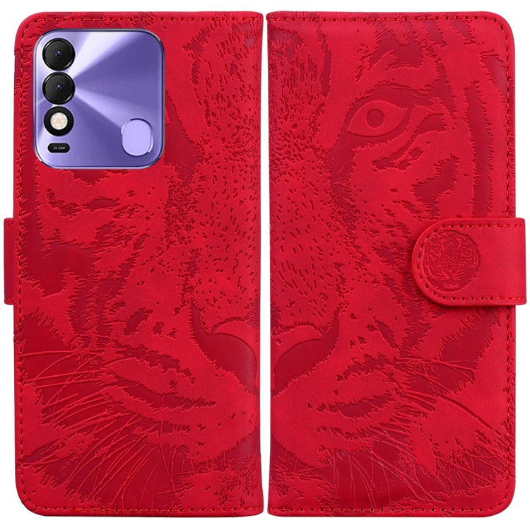 For Tecno Spark 8 / 8T Tiger Embossing Pattern Horizontal Flip Leather Phone Case