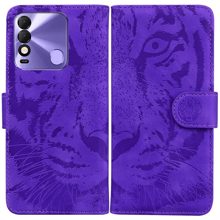 For Tecno Spark 8 / 8T Tiger Embossing Pattern Horizontal Flip Leather Phone Case