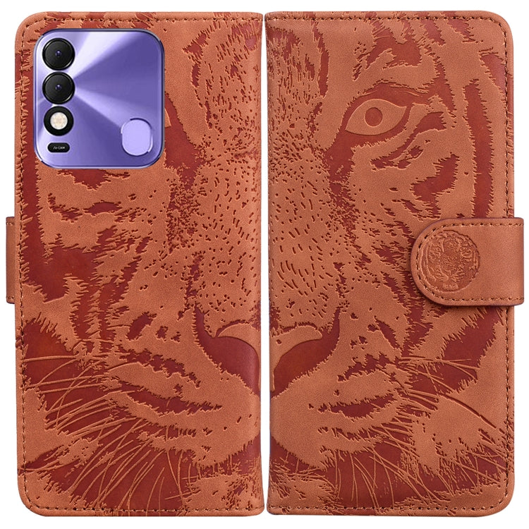 For Tecno Spark 8 / 8T Tiger Embossing Pattern Horizontal Flip Leather Phone Case