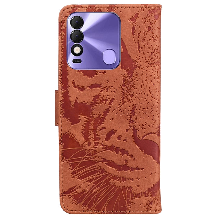 For Tecno Spark 8 / 8T Tiger Embossing Pattern Horizontal Flip Leather Phone Case