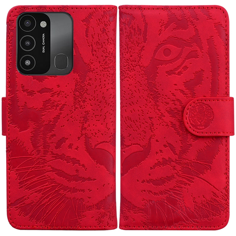 For Tecno Spark Go 2022 / Spark 8C Tiger Embossing Pattern Horizontal Flip Leather Phone Case