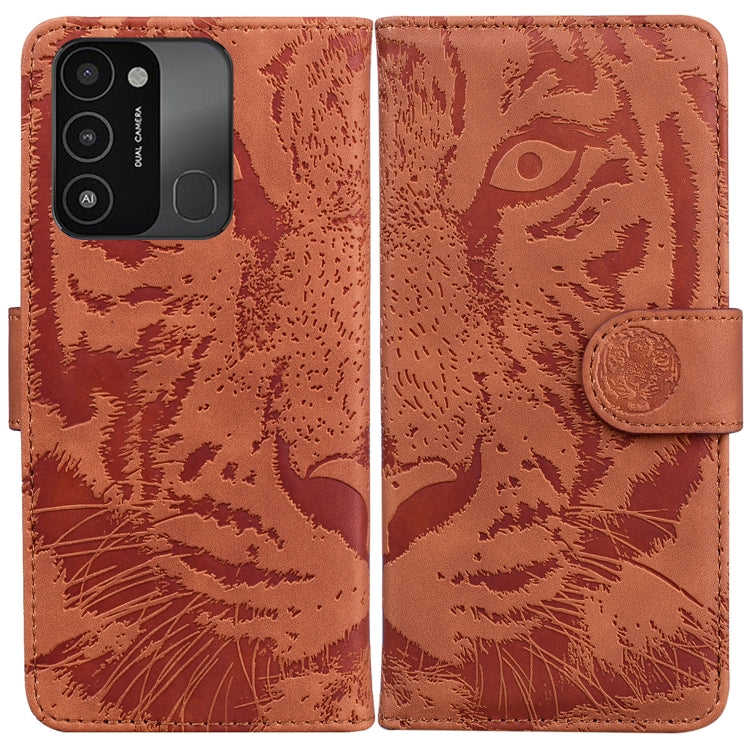 For Tecno Spark Go 2022 / Spark 8C Tiger Embossing Pattern Horizontal Flip Leather Phone Case
