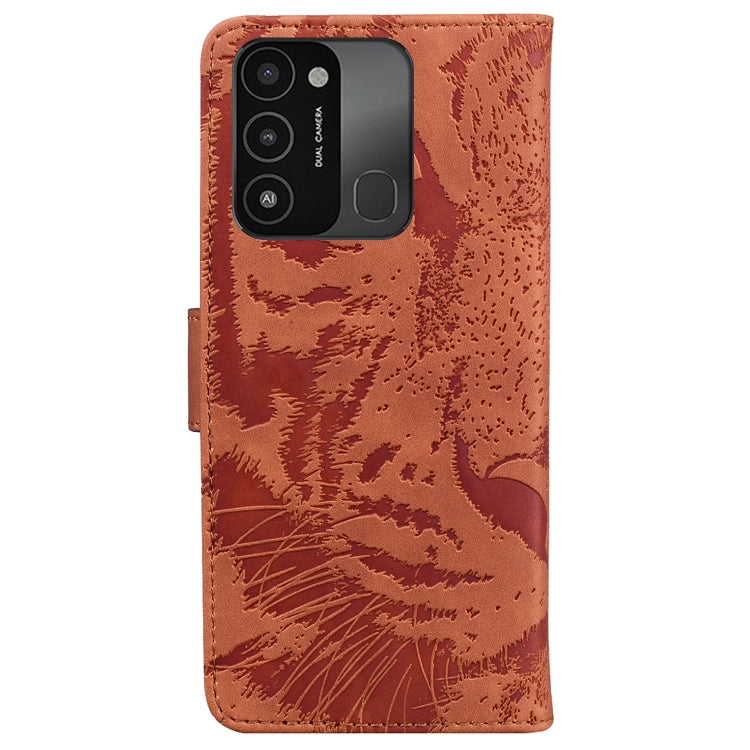 For Tecno Spark Go 2022 / Spark 8C Tiger Embossing Pattern Horizontal Flip Leather Phone Case
