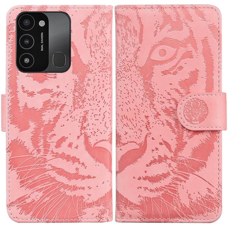 For Tecno Spark Go 2022 / Spark 8C Tiger Embossing Pattern Horizontal Flip Leather Phone Case