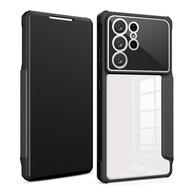 For Samsung Galaxy S21 Ultra 5G Magnetic Flip Leather Phone Case