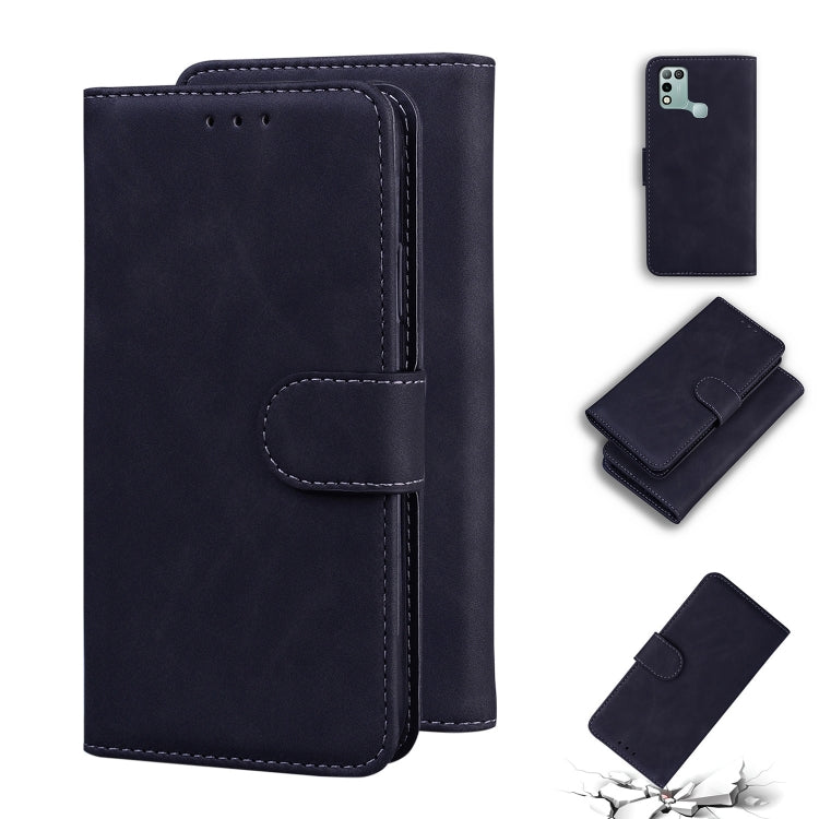 For Infinix Hot 10 Play / Smart 5 (India) Skin Feel Pure Color Flip Leather Phone Case
